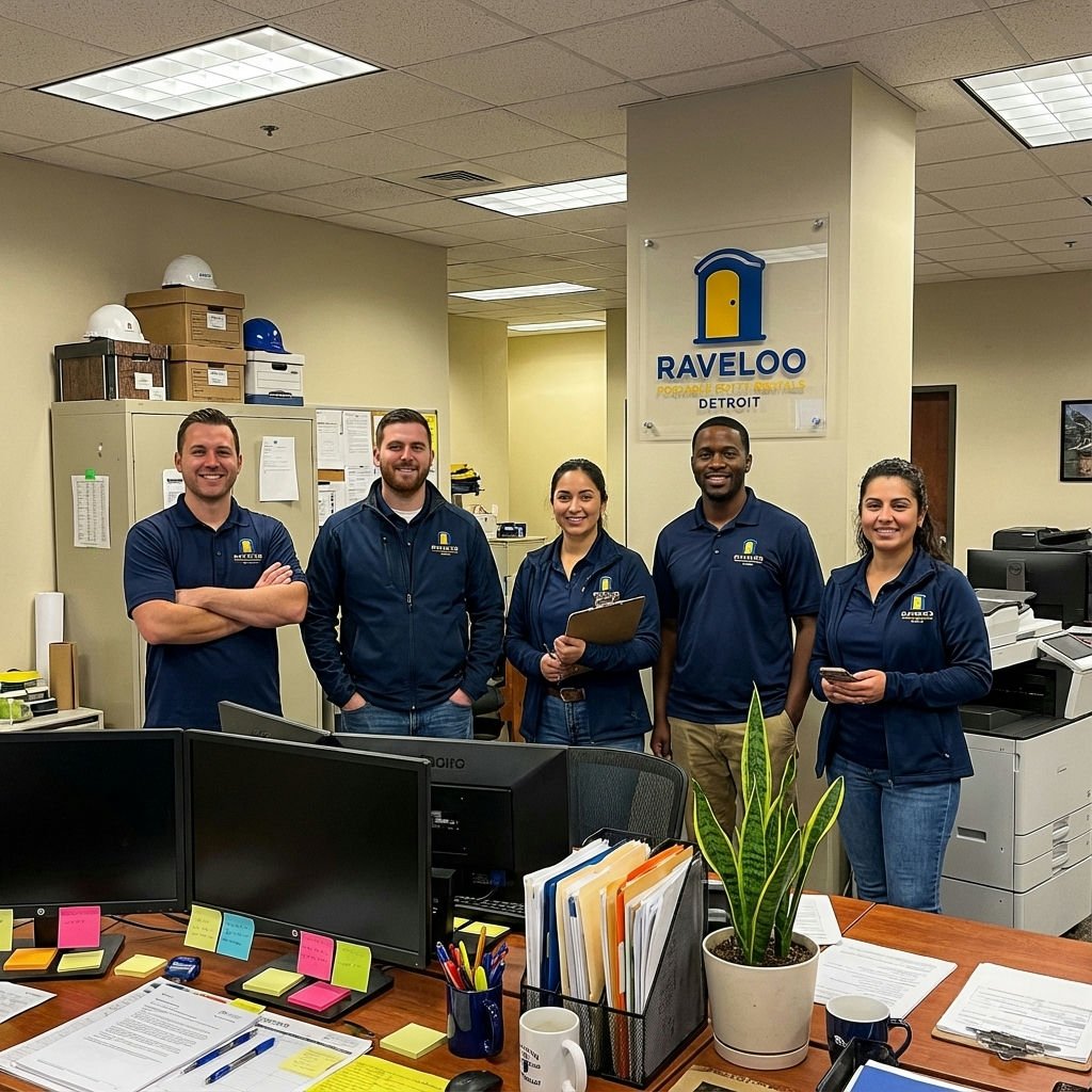 Raveloo Portable Potty Rentals Detroit service technicians